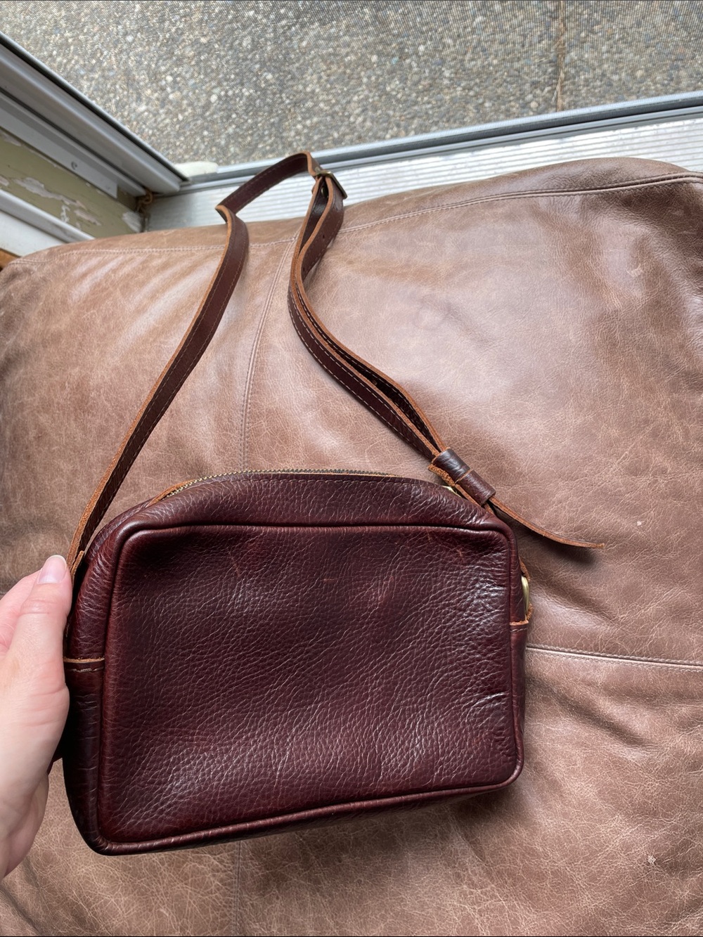 Portland Leather Camera Bag Purse - Large - Picture 3 of 7